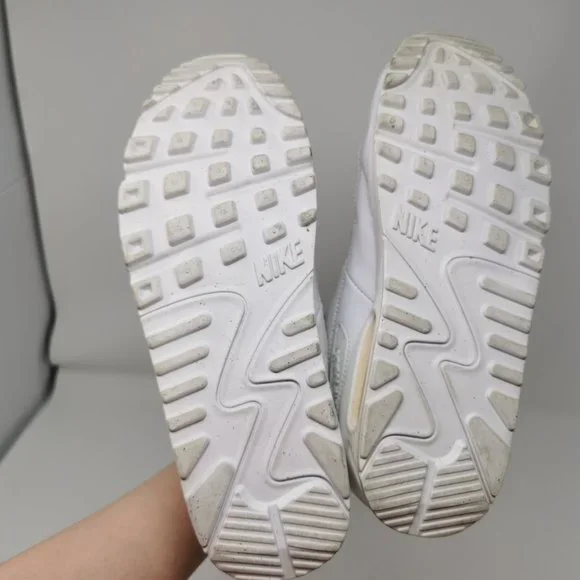 Nike Air Max 90 Premium White Athletic Sneakers - Picture 12 of 14